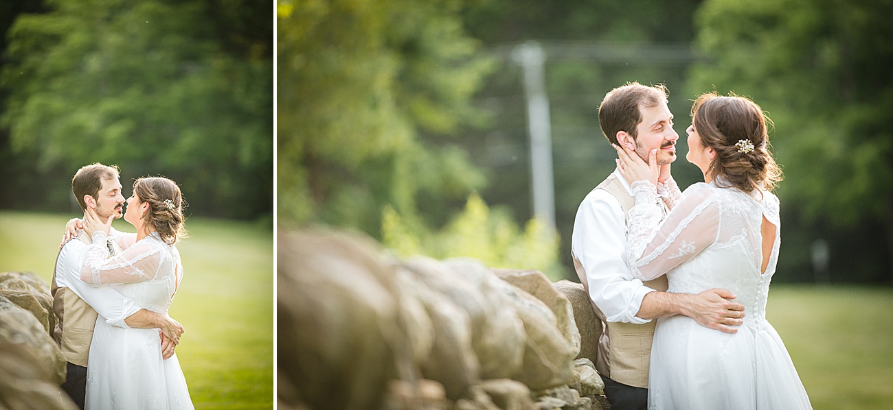 Bride and groom together at Parmelee Farm Wedding in Killingworth CT by Jamerlyn Brown Photography