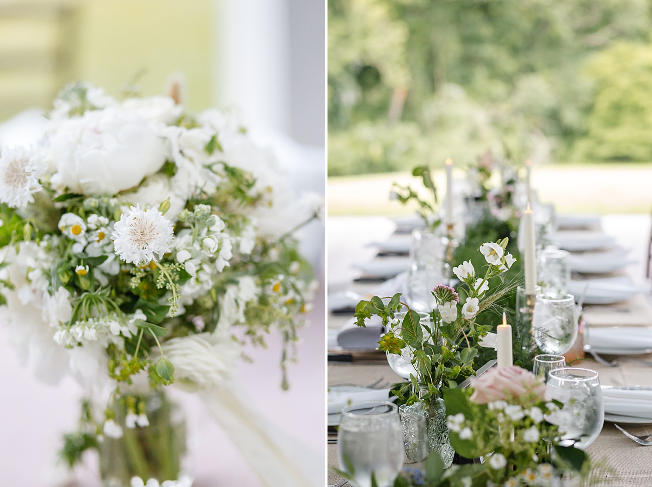 Table details at Parmelee Farm Wedding in Killlingworth CT by Jamerlyn Brown Photography