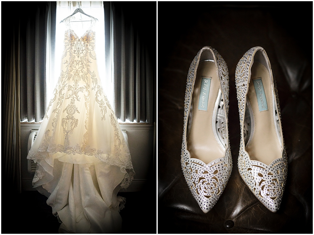 Bride Dress and Shoes at Eolia Mansion Wedding in Waterford CT by Jamerlyn Brown Photography