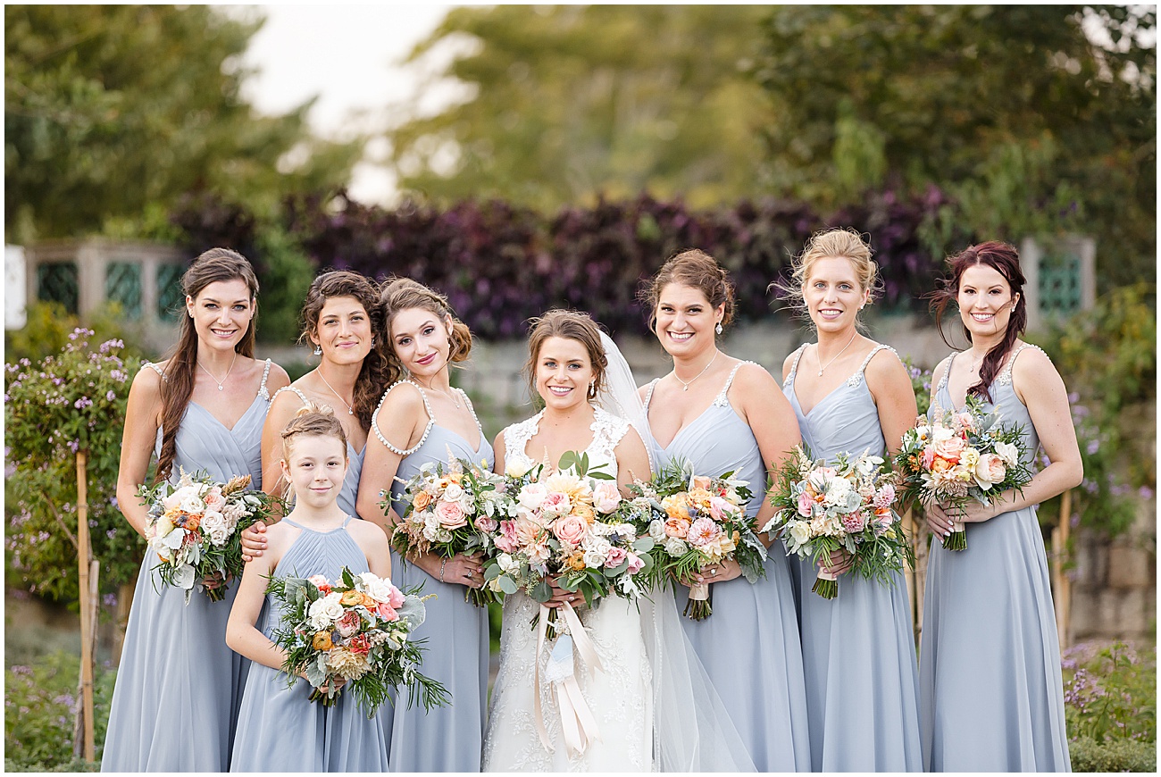 Bridesmaids at Eolia Mansion Wedding in Waterford CT by Jamerlyn Brown Photography