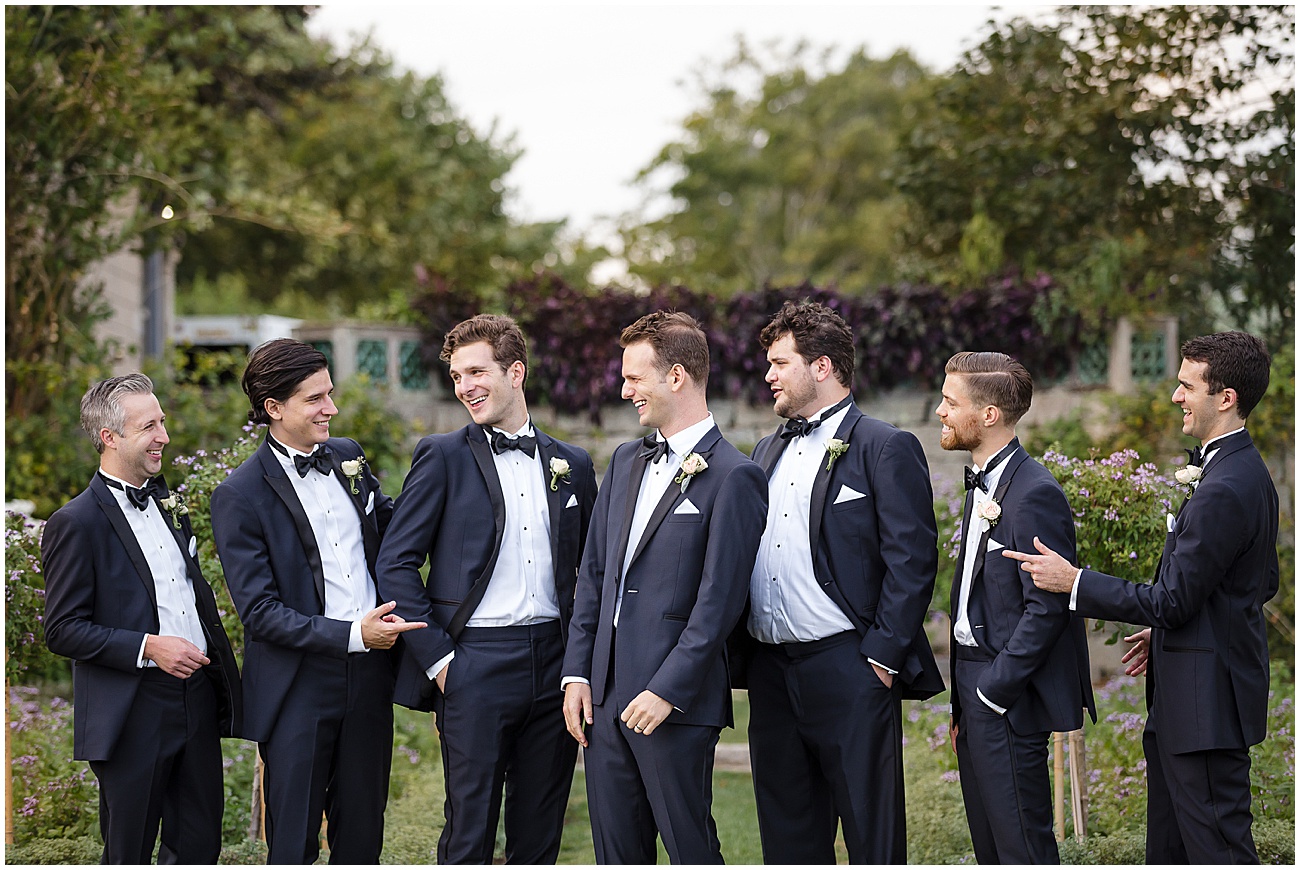 Groomsmen at Eolia Mansion Wedding in Waterford CT by Jamerlyn Brown Photography