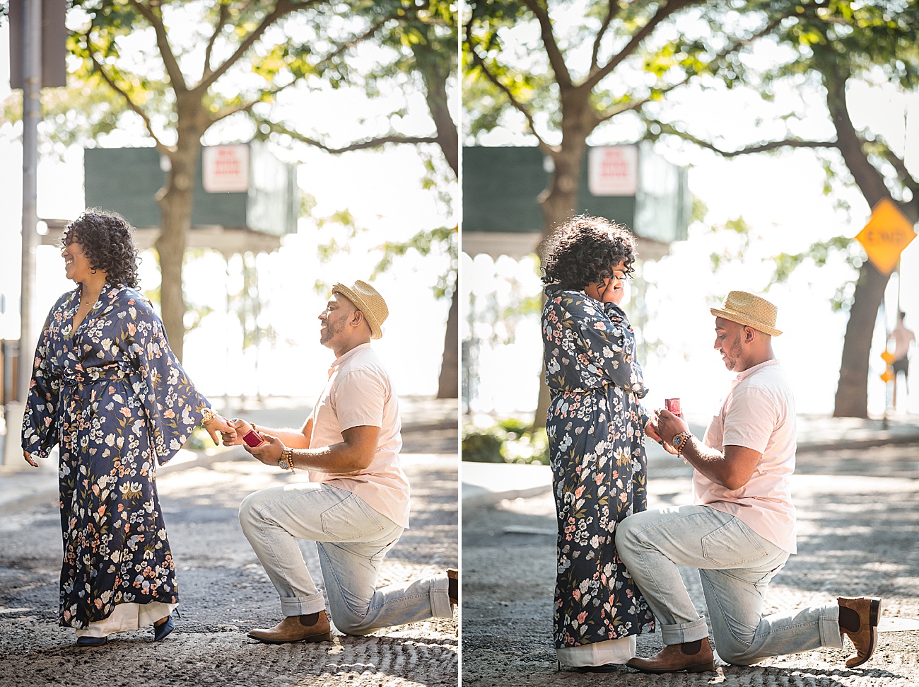 Brooklyn Bride Park Proposal in New York City by Jamerlyn Brown Photography