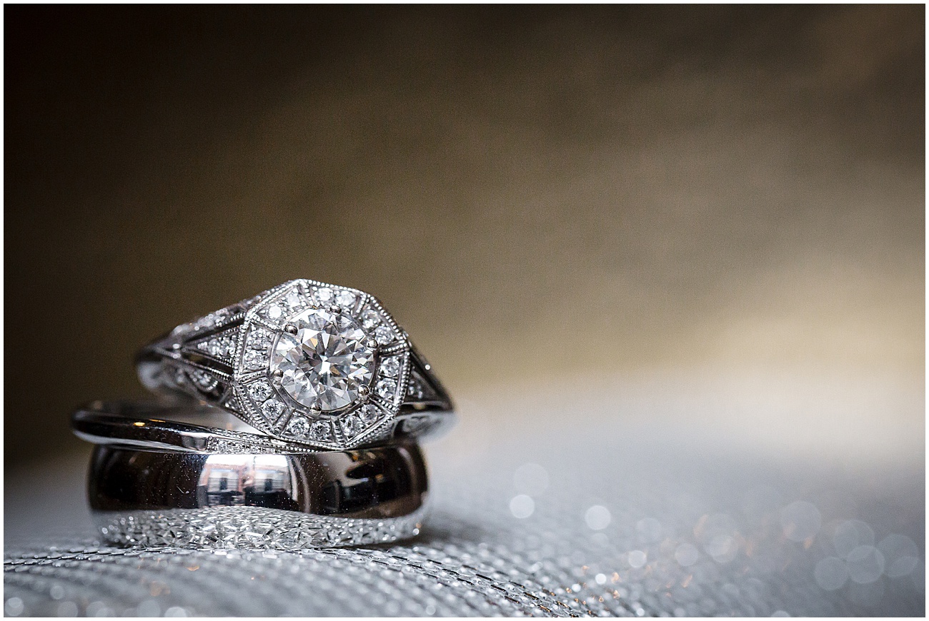 Bride and Groom Rings at Eolia Mansion Wedding in Waterford CT by Jamerlyn Brown Photography