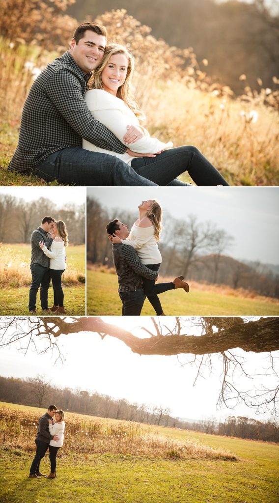 Beautiful couple at Waveny Park engagement session by Jamerlyn Brown Photography