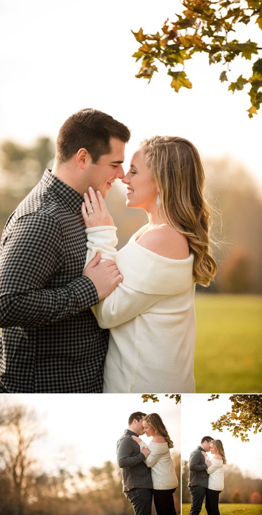 Sunset engagement session by Jamerlyn Brown Photography at Waveny Park